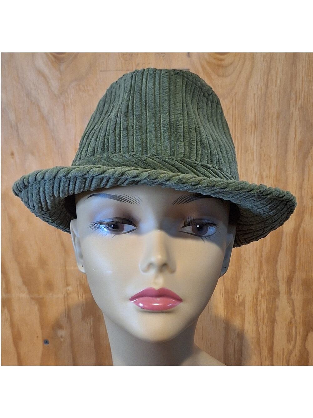 Something Special L.A. Fedora Women's One Size Olive Green Corduroy Classic